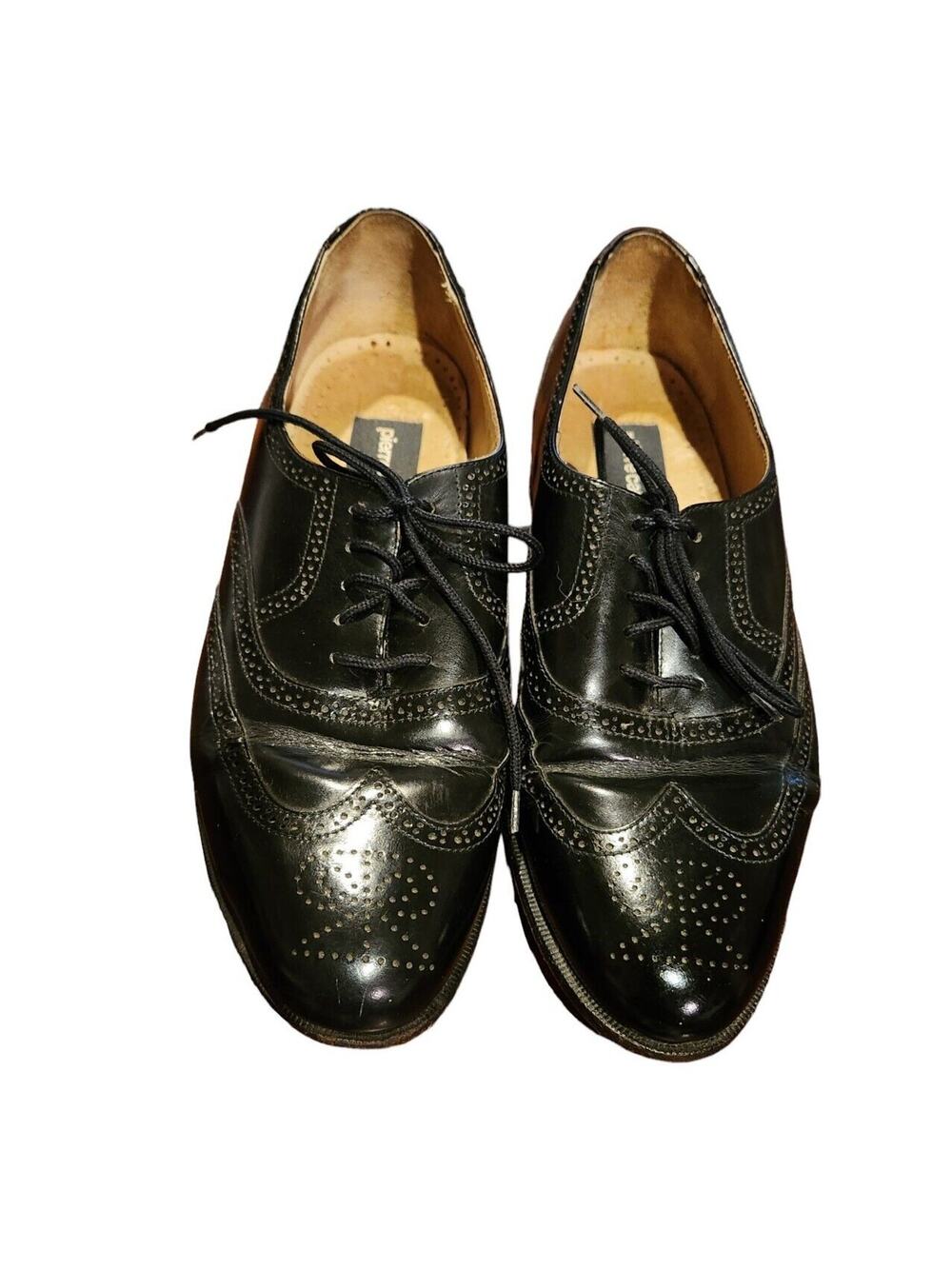 Men's VTG Pierre Cardin Leather Wing Tip Oxford Dress Shoes Size 9D